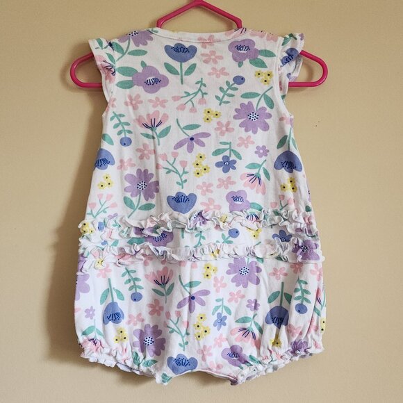 Carters - Floral Baby Girl Romper Size 6 Months - Picture 3 of 5